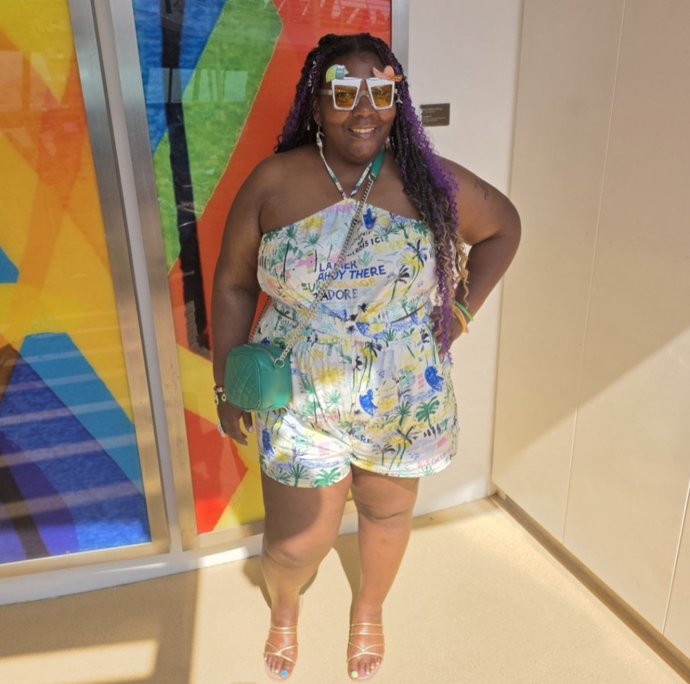 Tropical Print Romper